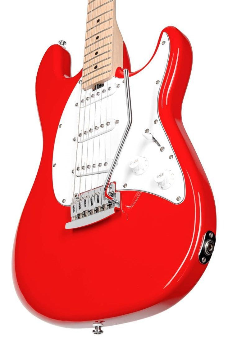 STERLING CT30SSS CUTLASS SSS ELECTRIC GUITAR FIESTA RED COLOR (CT 30/ HARD MAPLE/ POPLAR), STERLING, ELECTRIC GUITAR, sterling-electric-guitar-ct30sss-frd, ZOSO MUSIC SDN BHD