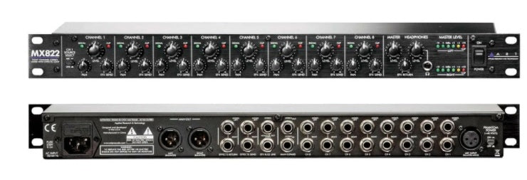ART MX822 Stereo Rackmount Mixer |  ART PRO AUDIO |  MIXER-ANALOG |  Zoso Music