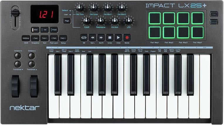 NEKTAR IMPACT LX25+ 25KEY MIDI CONTROLLER, NEKTAR, MIDI CONTROLLER, nektar-midi-controller-impactlx25, ZOSO MUSIC SDN BHD