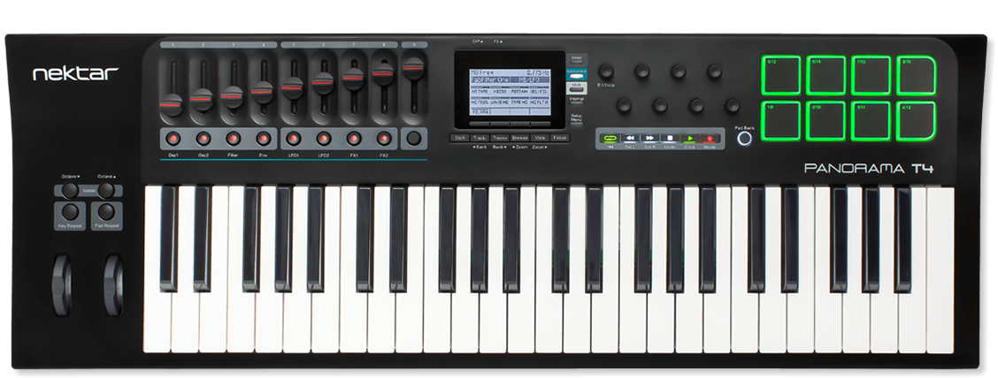 NEKTAR PANORAMA T4 49 NOTE 2ND GEN SYNTH-ACTION KEYBOARD WITH AFTERTOUCH & 8 SUPER-SENSITIVE PADS WI, NEKTAR, MIDI CONTROLLER, nektar-midi-controller-panorama-t4, ZOSO MUSIC SDN BHD