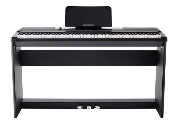 The ONE Nex Smart Digital Piano With 88 Hammer Keys W/ Tri-Pedal Wood Stand-Black Color