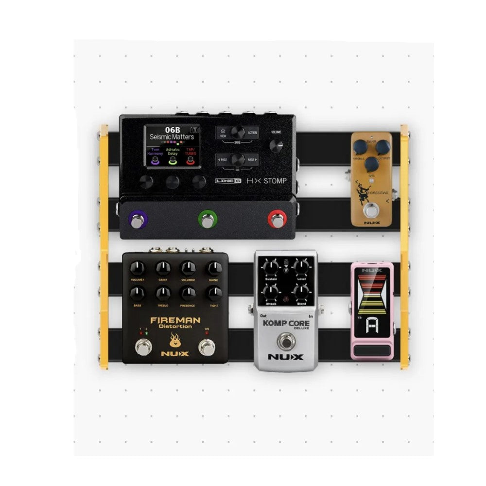 Nux NPB-S Bumblebee Manageable Pedal Train Pedalboard With Board Bag - Small |  NUX |  PEDALBOARD ACCESSORIES |  Zoso Music