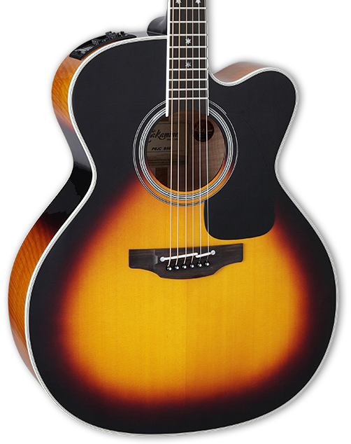TAKAMINE P6JCBSB PRO SERIES JUMBO CUTAWAY ACOUSTIC-ELECTRIC GUITAR, BROWN SUNBURST, CTP-3 PREAMP & HARD CASE (MADE IN JAPAN)