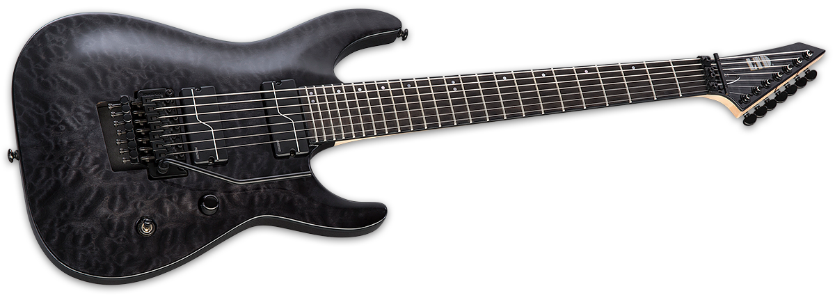 ESP LTD BUZ-7 QM BUZ MCGRATH SIGNATURE GUITAR - SEE THRU BLACK (BUZ7QMSTBLK), ESP LTD, ELECTRIC GUITAR, esp-ltd-electric-guitar-lbuz7qmstblk, ZOSO MUSIC SDN BHD