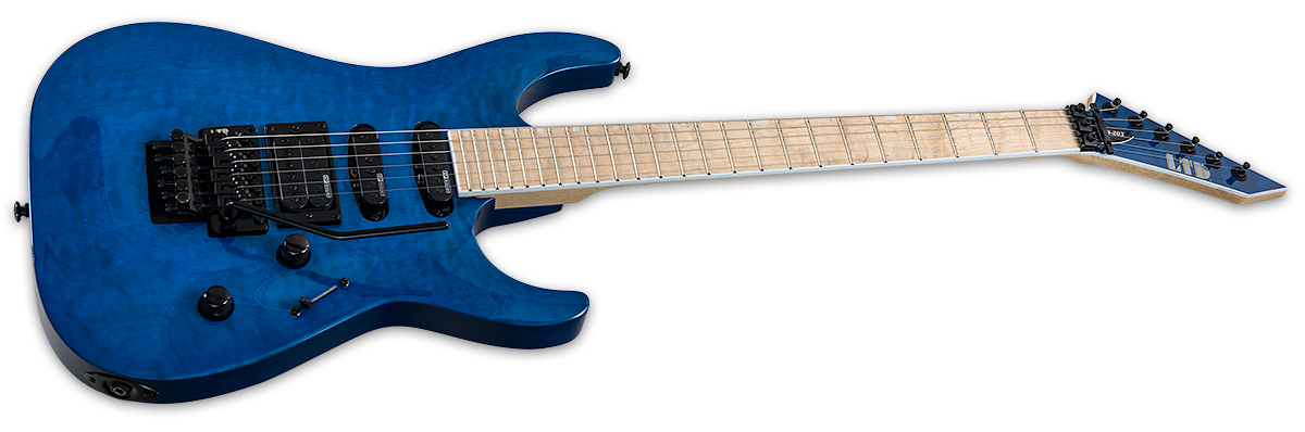 ESP LTD MH-203QM ELECTRIC GUITAR- SEE THRU BLUE (MH203QMSTB), ESP LTD, ELECTRIC GUITAR, esp-ltd-electric-guitar-lmh203qmstb, ZOSO MUSIC SDN BHD
