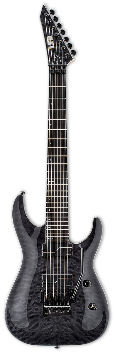 ESP LTD BUZ-7 QM BUZ MCGRATH SIGNATURE GUITAR - SEE THRU BLACK (BUZ7QMSTBLK), ESP LTD, ELECTRIC GUITAR, esp-ltd-electric-guitar-lbuz7qmstblk, ZOSO MUSIC SDN BHD