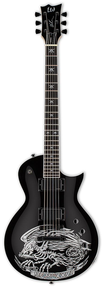 ESP LTD WA-WARBIRD WILL ADLER SIGNATURE ELECTRIC GUITAR - BLACK WITH GRAPHIC (WAWARBIRDF), ESP LTD, ELECTRIC GUITAR, esp-ltd-electric-guitar-lwawarbirdf, ZOSO MUSIC SDN BHD