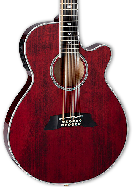 TAKAMINE TSP158C12 STR PRO SERIES 12-STRING THINLINE FX CUTAWAY ACOUSTIC-ELECTRIC GUITAR, CT-3N PREAMP & SEMI-HARD CASE (MADE IN JAPAN)