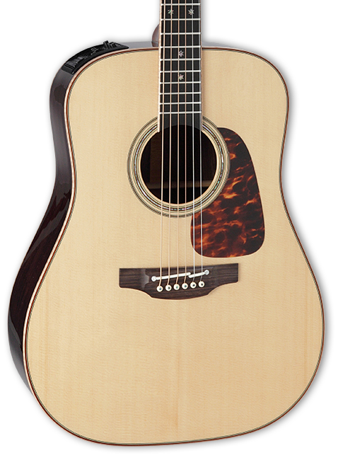 TAKAMINE P7D PRO SERIES DREADNOUGHT NATURAL GLOSS ACOUSTIC- ELECTRIC GUITAR WITH CTP-3 EQ & GC200 CASE (MADE IN JAPAN)