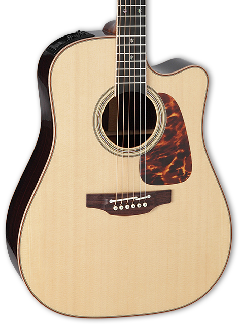TAKAMINE P7DC PRO SERIES DREADNOUGHT CUTAWAY ACOUSTIC- ELECTRIC GUITAR, NATURAL GLOSS WITH EQ & GC200 CASE (MADE IN JAPAN)