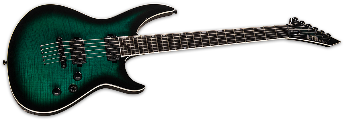 ESP LTD H3-1000 FM ELECTRIC GUITAR- BLACK TURQUOISE BURST (H31000FMBTB), ESP LTD, ELECTRIC GUITAR, esp-ltd-electric-guitar-lh31000fmblktb, ZOSO MUSIC SDN BHD