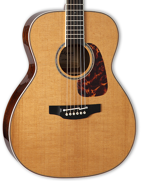TAKAMINE CP7MOTT CUSTOM PRO THERMAL TOP SERIES OM ACOUSTIC-ELECTRIC GUITAR, TLD-2 PREAMP & HARD CASE (MADE IN JAPAN)