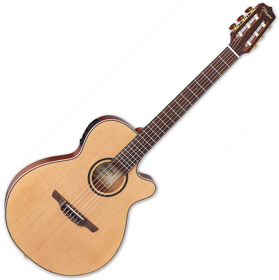 TAKAMINE TSP148NC NS PRO SERIES NYLON THINLINE FX CUTAWAY ACOUSTIC-ELECTRIC GUITAR, CT-3N PREAMP & SEMI-HARD CASE (MADE IN JAPAN) |  TAKAMINE |  ACOUSTIC GUITAR |  Zoso Music