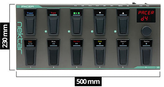 NEKTAR PACER 10 PROGRAMMABLE LED FOOT SWITCHES 4 SWITCHING RELAYS AND CONNECTIONS FOR UP TO 4 EXTERN, NEKTAR, MIDI CONTROLLER, nektar-midi-controller-pacer, ZOSO MUSIC SDN BHD