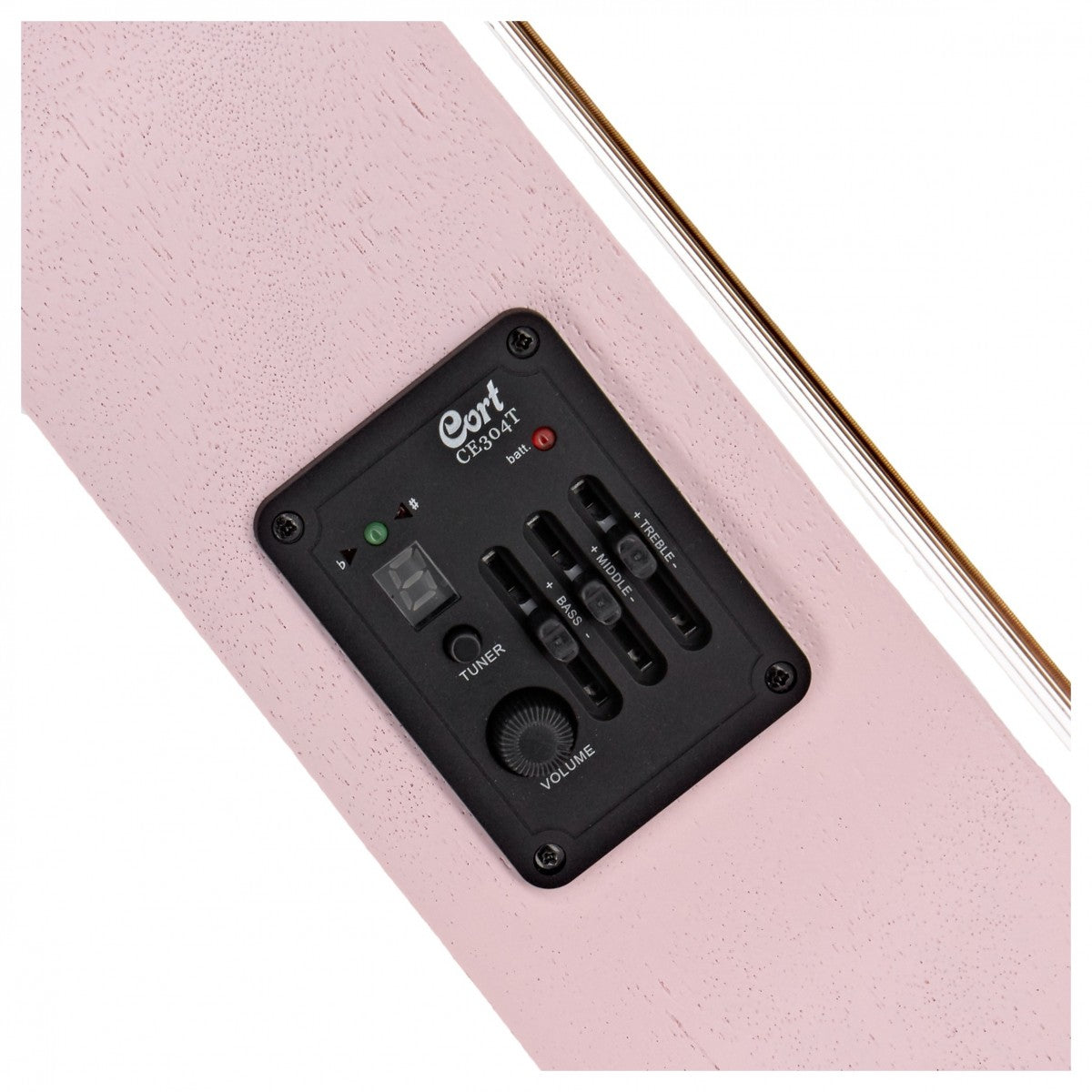 Cort Jade Classic Acoustic Guitar EQ With Bag Pastel Pink Open Pore | CORT , Zoso Music