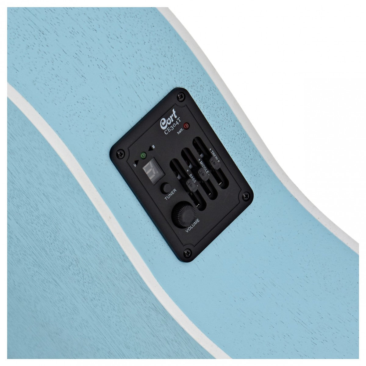Cort Jade Classic Acoustic Guitar EQ With Bag Sky Blue Open Pore | CORT , Zoso Music