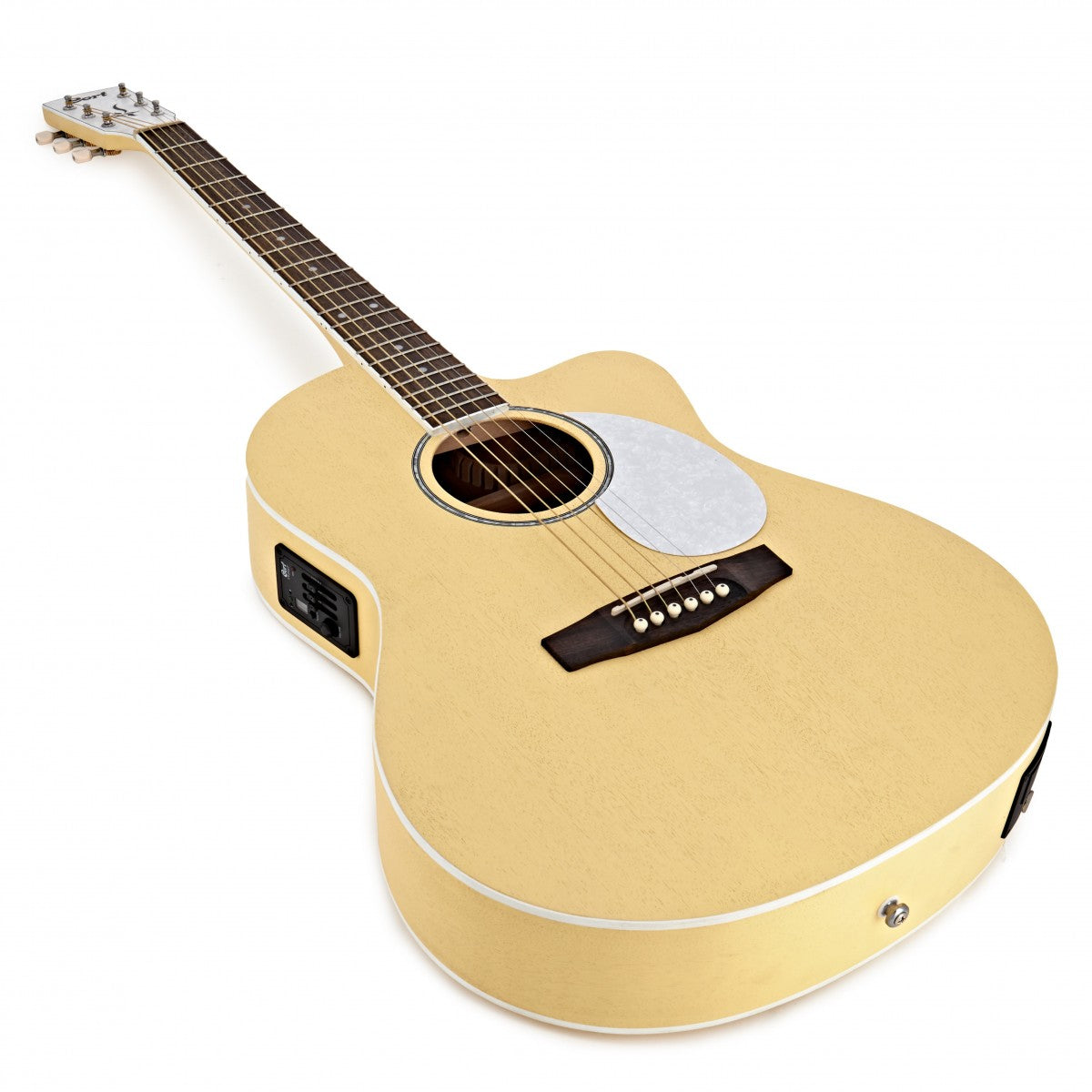 Cort Jade Classic Acoustic Guitar EQ With Bag Pastel Yellow Open Pore | CORT , Zoso Music