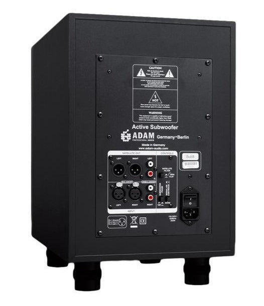 ADAM Audio Sub 8 8.5 Inch Active Subwoofer - Each, UK Pug | ADAM AUDIO , Zoso Music