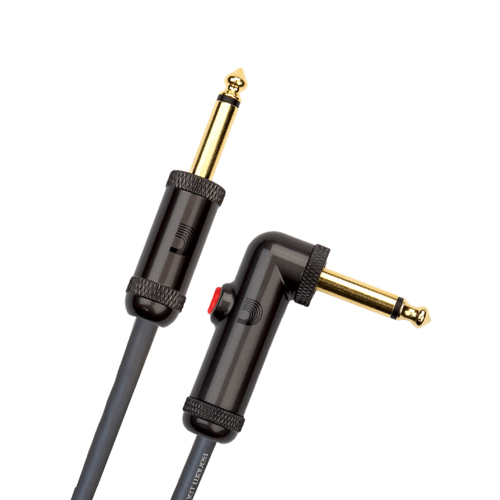D'Addario PW-AGLRA-10 Circuit Breaker Latching Instrument Cable, Right-Angle, 10ft |  D'ADDARIO |  CABLES |  Zoso Music