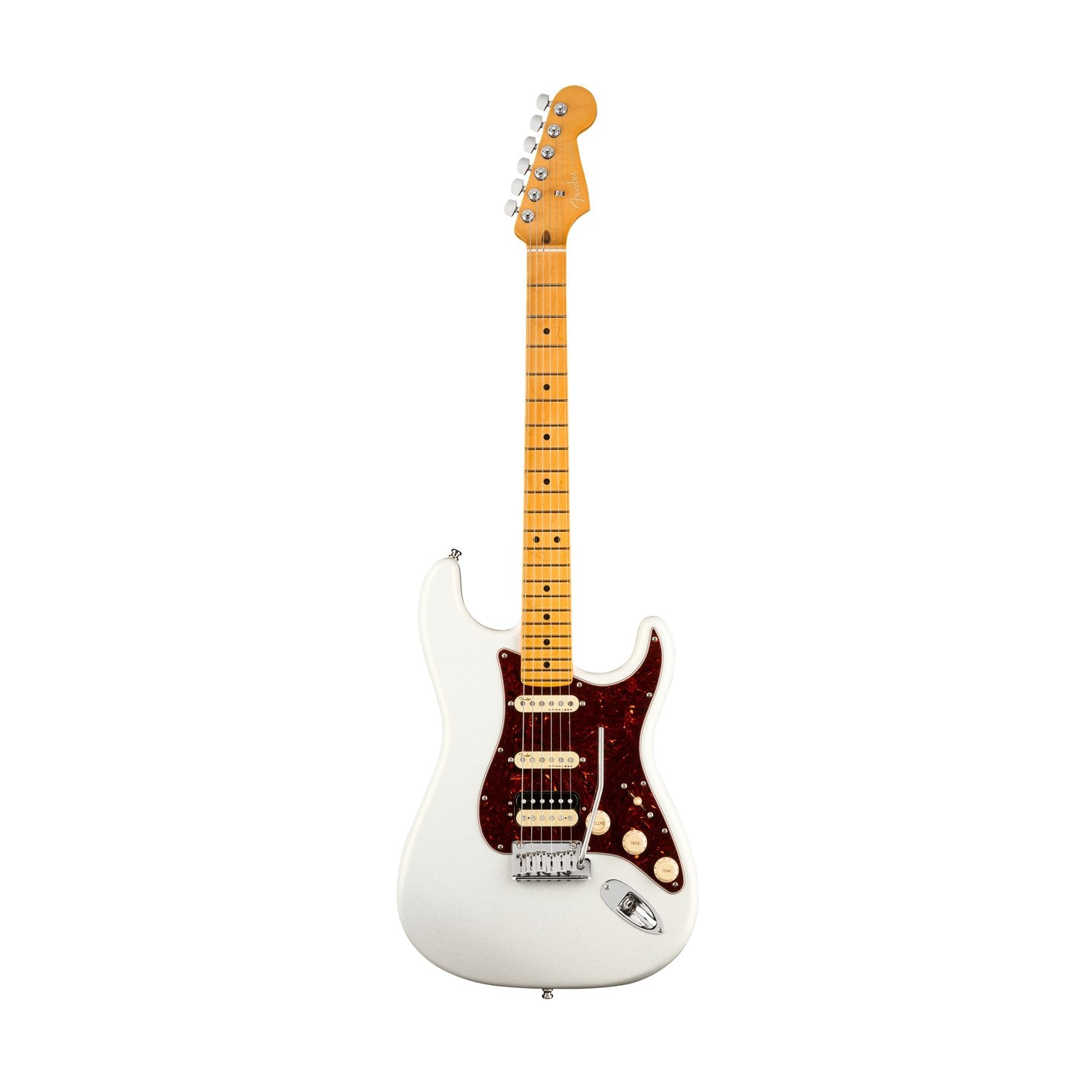 Fender American Ultra HSS Stratocaster Electric Guitar, Maple FB, Arctic Pearl, FENDER, ELECTRIC GUITAR, fender-electric-guitar-f03-011-8022-781, ZOSO MUSIC SDN BHD
