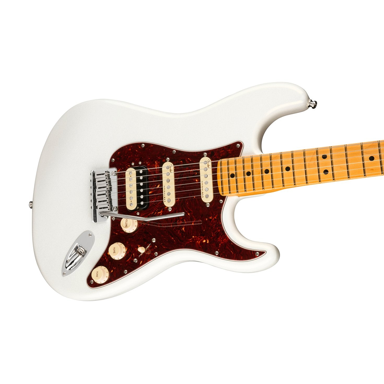 Fender American Ultra HSS Stratocaster Electric Guitar, Maple FB, Arctic Pearl, FENDER, ELECTRIC GUITAR, fender-electric-guitar-f03-011-8022-781, ZOSO MUSIC SDN BHD