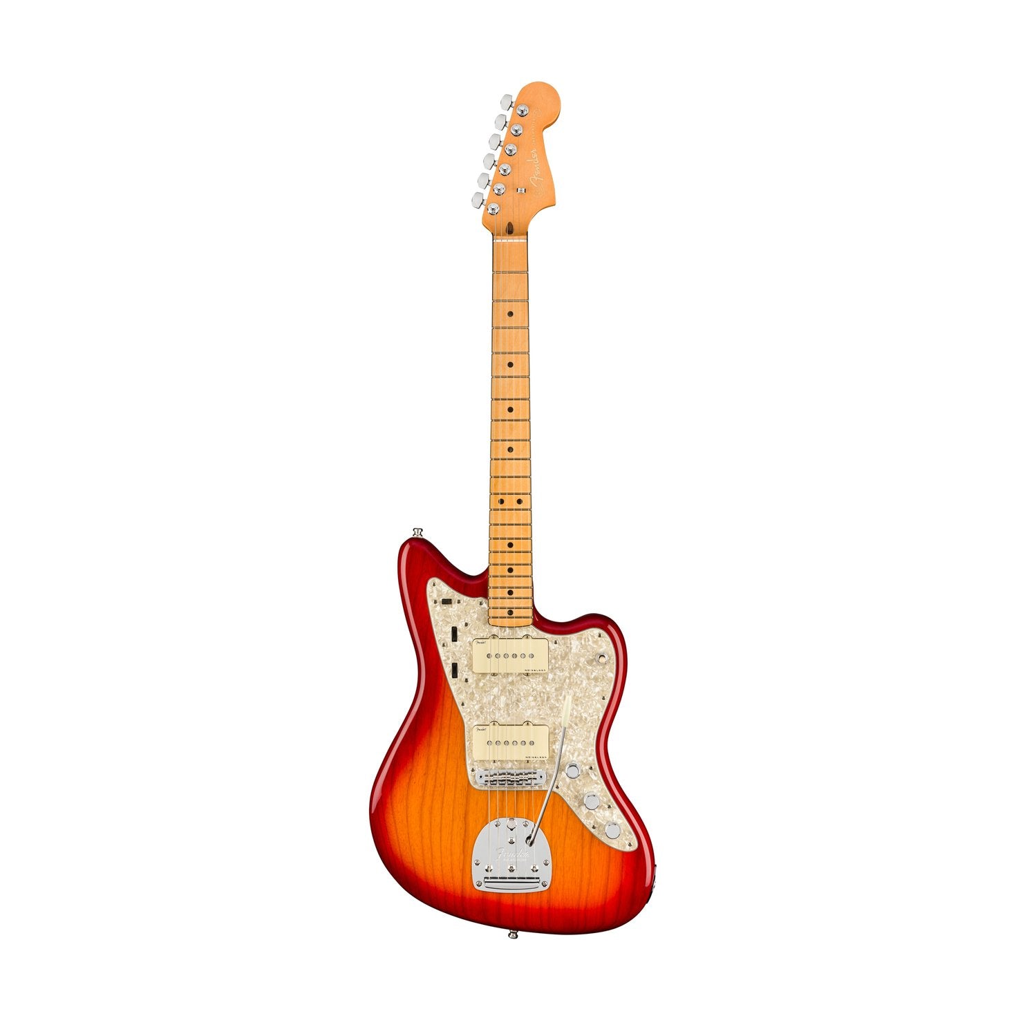 Fender American Ultra Jazzmaster Electric Guitar, Maple FB, Plasma Red Burst, FENDER, ELECTRIC GUITAR, fender-electric-guitar-f03-011-8052-773, ZOSO MUSIC SDN BHD