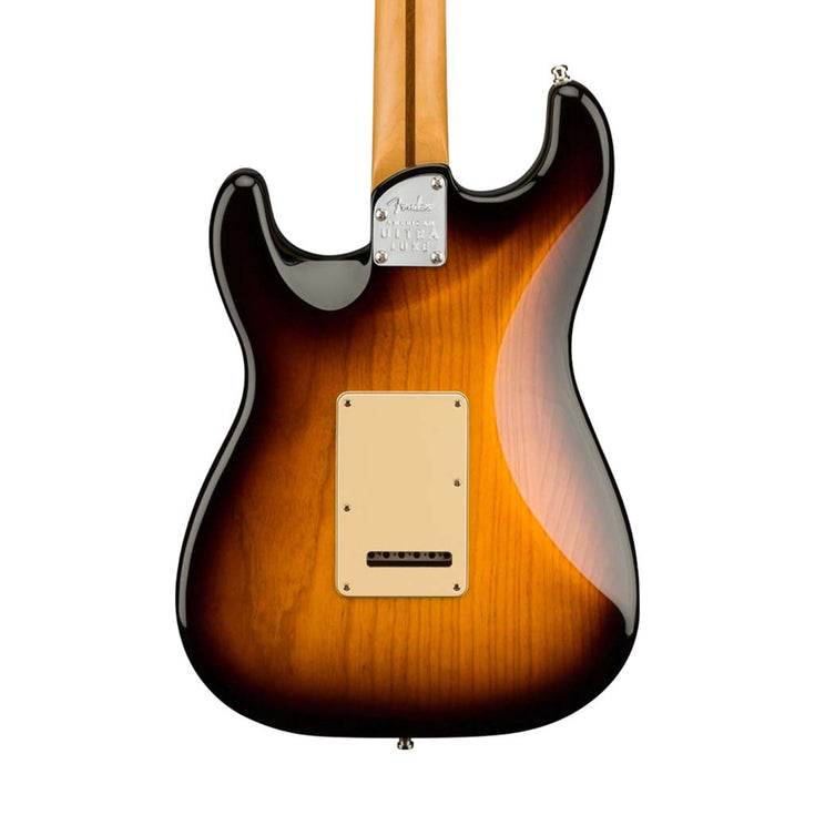 Fender American Ultra Luxe Stratocaster Electric Guitar, RW FB, 2-Color Sunburst