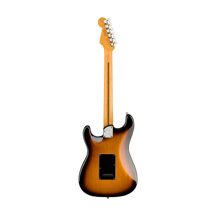 Fender American Ultra Luxe Stratocaster Electric Guitar, Maple FB, 2-Color Sunburst
