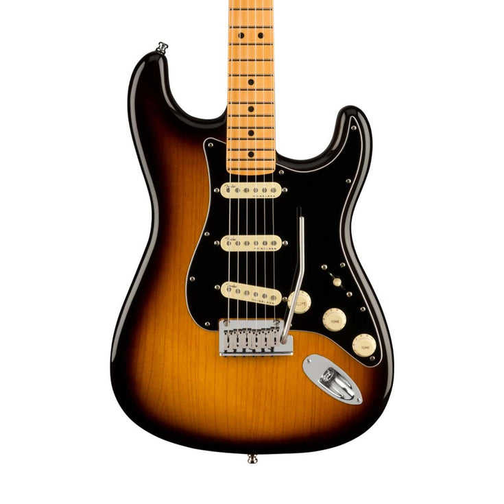 Fender American Ultra Luxe Stratocaster Electric Guitar, Maple FB, 2-Color Sunburst |  FENDER |  ELECTRIC GUITAR |  Zoso Music