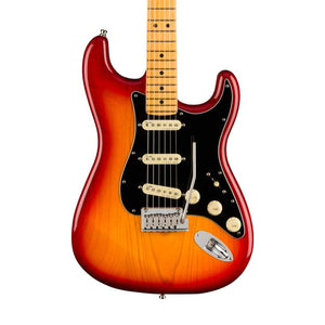 Fender American Ultra Luxe Stratocaster Electric Guitar, Maple FB, Plasma Red Burst |  FENDER |  ELECTRIC GUITAR |  Zoso Music