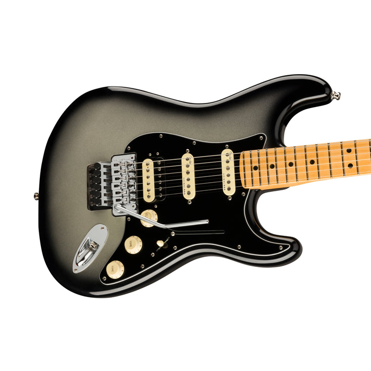 Fender American Ultra Luxe Stratocaster Floyd Rose HSS Electric Guitar, Maple FB, Silverburst |  FENDER |  ELECTRIC GUITAR |  Zoso Music