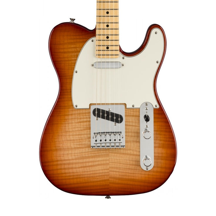 Fender Limited Edition Player Plus Top Telecaster Electric Guitar, Maple FB, Sienna Sunburst