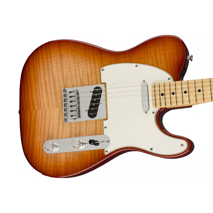 Fender Limited Edition Player Plus Top Telecaster Electric Guitar, Maple FB, Sienna Sunburst