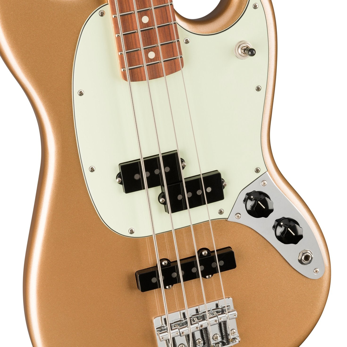 Fender Player Mustang PJ Bass Guitar, Pau Ferro FB, Firemist Gold, FENDER, BASS GUITAR, fender-bass-guitar-f03-014-4053-553, ZOSO MUSIC SDN BHD