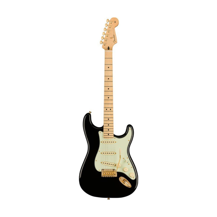 Fender Limited Edition Player Stratocaster Electric Guitar w/Gold Hardware, Maple FB, Black