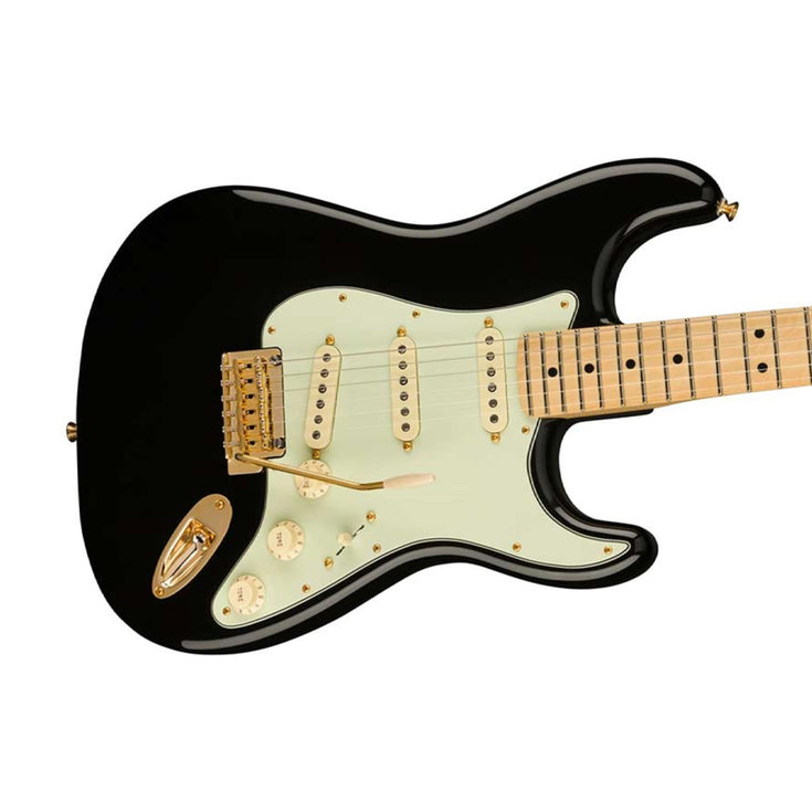 Fender Limited Edition Player Stratocaster Electric Guitar w/Gold Hardware, Maple FB, Black |  FENDER |  ELECTRIC GUITAR |  Zoso Music