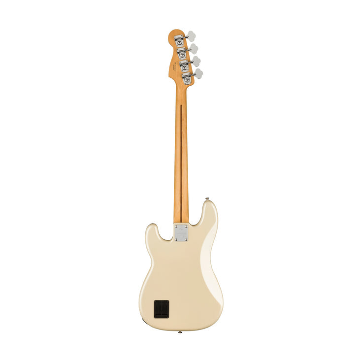 Fender Player Plus Precision Bass Guitar, PF FB, Olympic Pearl |  FENDER |  BASS GUITAR |  Zoso Music