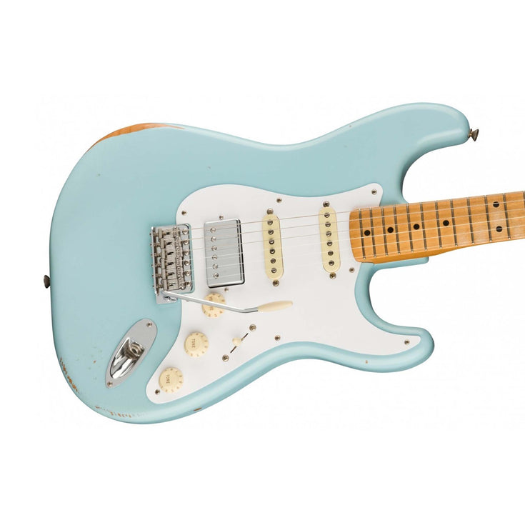 Fender Ltd Ed Vintera Road Worn 50s HSS Stratocaster Electric Guitar, Maple FB, Sonic Blue |  FENDER |  ELECTRIC GUITAR |  Zoso Music