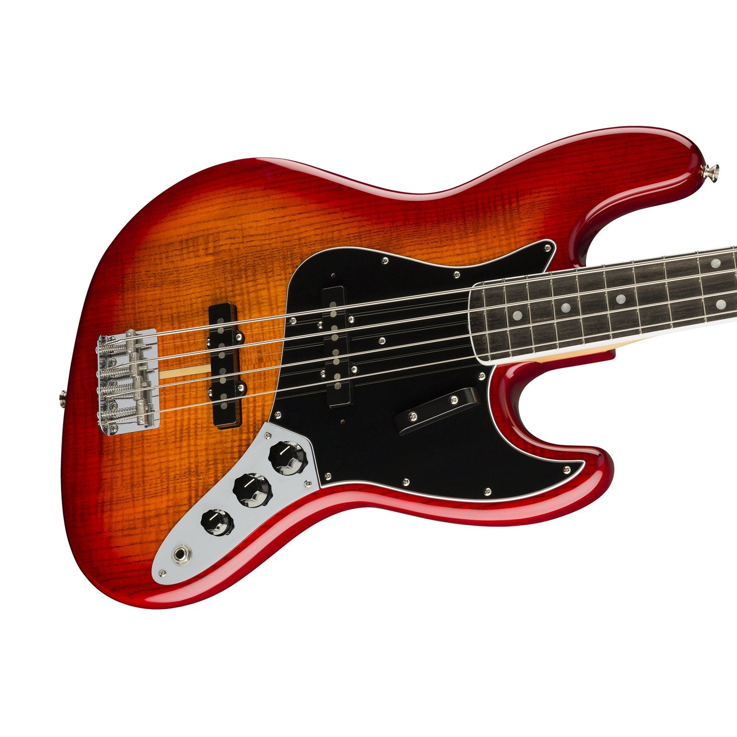 Fender Ltd Ed Rarities Flame Ash Top Jazz Bass Guitar, Plasma Red Burst, FENDER, BASS GUITAR, fender-bass-guitar-f03-017-6508-873, ZOSO MUSIC SDN BHD