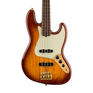 Fender 75th Anniversary Commemorative Jazz Bass Guitar, RW FB, 2-Color Bourbon Burst |  FENDER |  BASS GUITAR |  Zoso Music