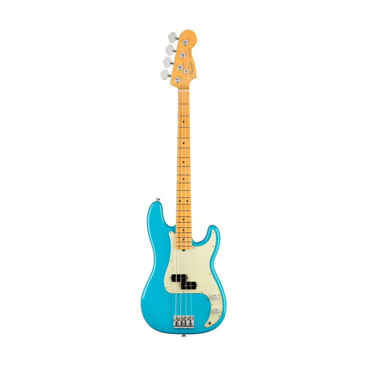 Fender American Professional II Precision Bass Electric Guitar, Maple FB, Miami Blue |  FENDER |  BASS GUITAR |  Zoso Music