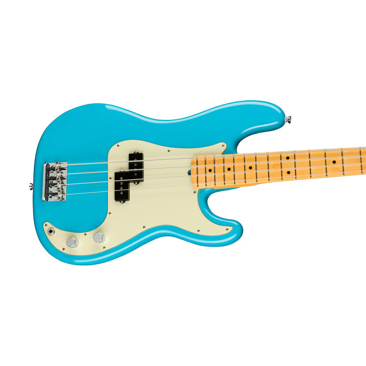 Fender American Professional II Precision Bass Electric Guitar, Maple FB, Miami Blue |  FENDER |  BASS GUITAR |  Zoso Music
