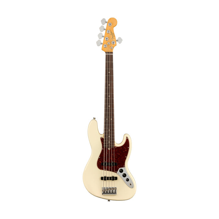 Fender American Professional II 5-String Jazz Bass Electric Guitar, RW FB, Olympic White |  FENDER |  BASS GUITAR |  Zoso Music