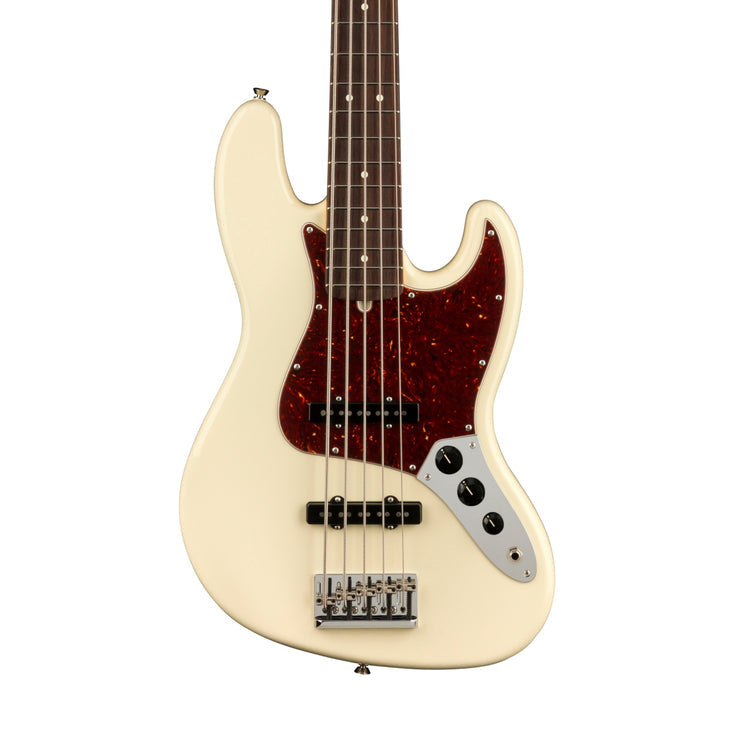 Fender American Professional II 5-String Jazz Bass Electric Guitar, RW FB, Olympic White |  FENDER |  BASS GUITAR |  Zoso Music