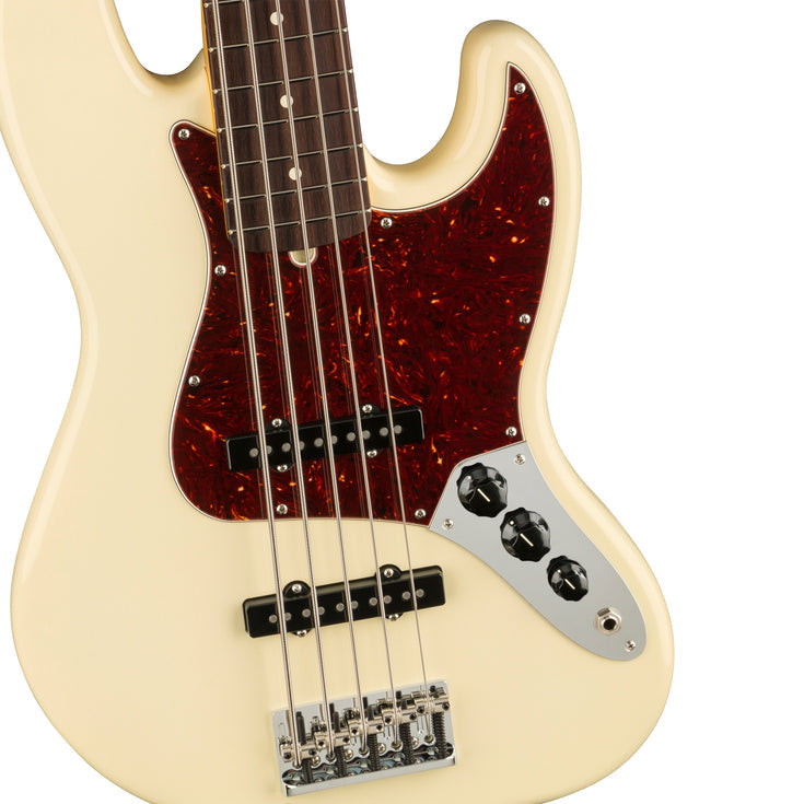 Fender American Professional II 5-String Jazz Bass Electric Guitar, RW FB, Olympic White |  FENDER |  BASS GUITAR |  Zoso Music