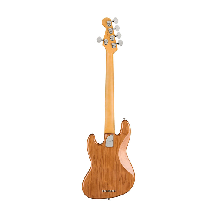 Fender American Professional II 5-String Jazz Bass Electric Guitar, Maple FB, Roasted Pine
