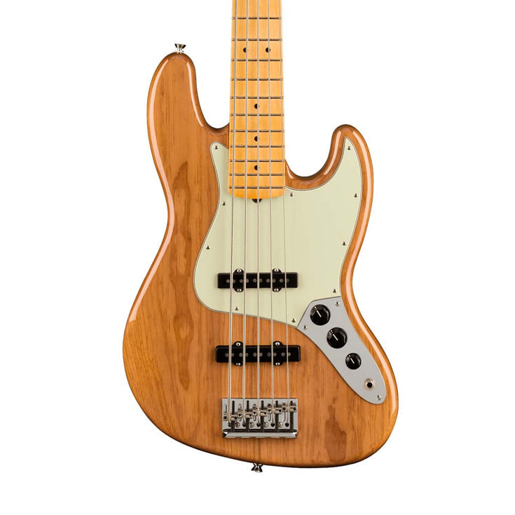 Fender American Professional II 5-String Jazz Bass Electric Guitar, Maple FB, Roasted Pine