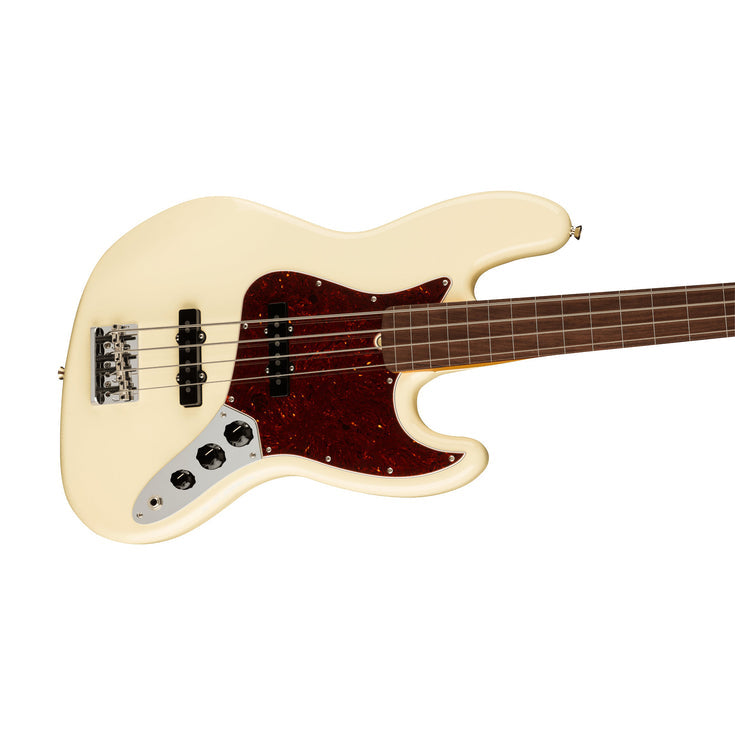 Fender American Professional II Fretless Jazz Bass Electric Guitar, RW FB, Olympic White |  FENDER |  BASS GUITAR |  Zoso Music