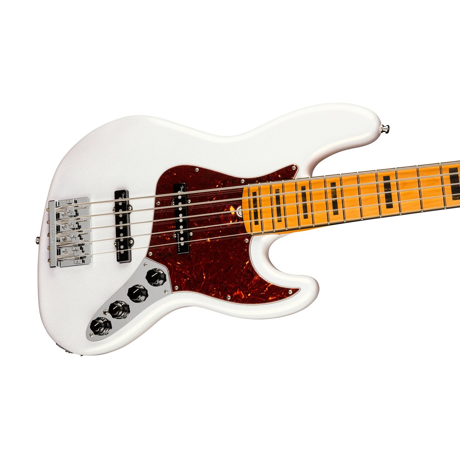 Fender American Ultra 5-String Jazz Bass Guitar, Maple FB, Arctic Pearl, FENDER, BASS GUITAR, fender-bass-guitar-f03-019-9032-781, ZOSO MUSIC SDN BHD