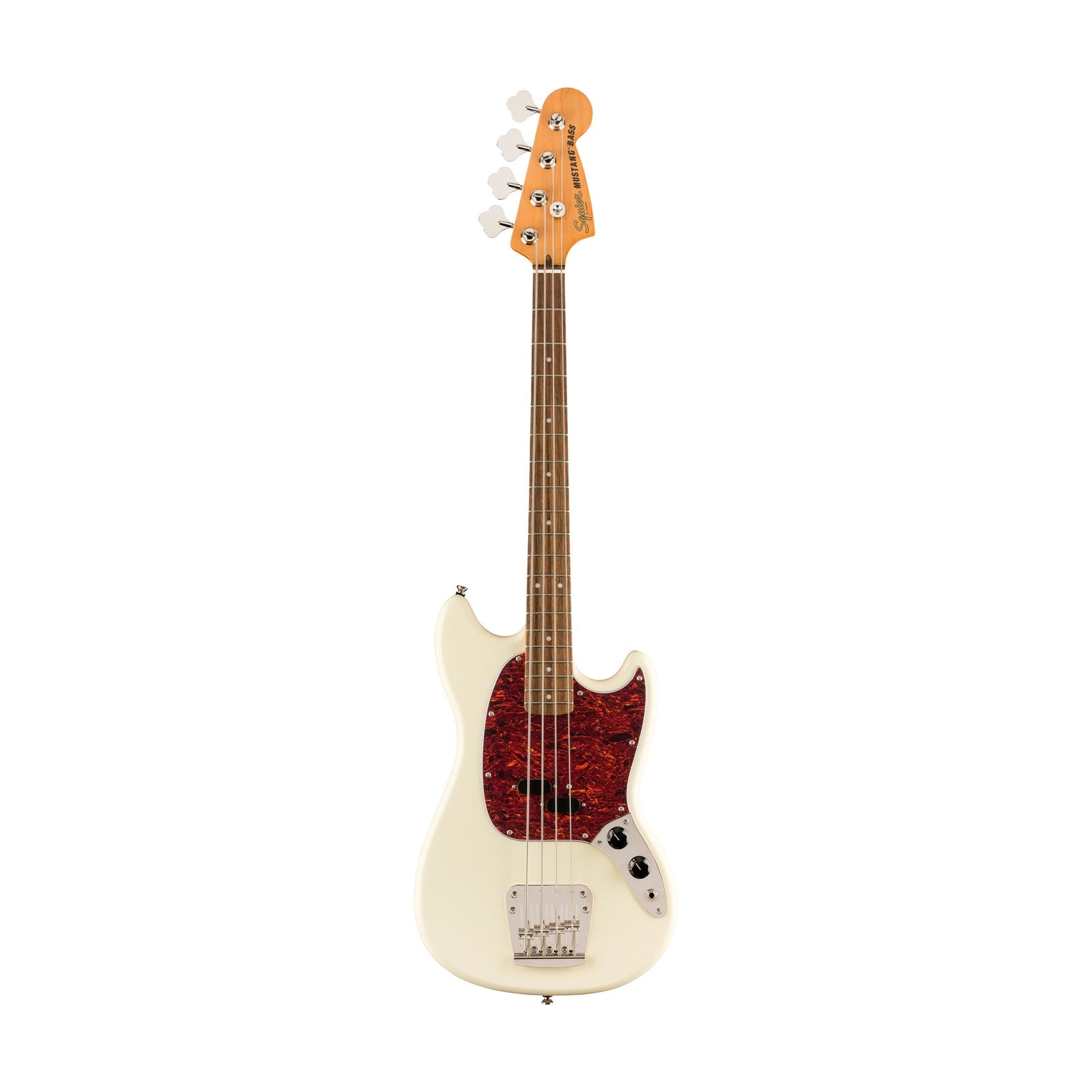 Squier Classic Vibe 60s Mustang Bass Guitar, Laurel FB, Olympic White, SQUIER BY FENDER, BASS GUITAR, squier-by-fender-bass-guitar-037-4570-505, ZOSO MUSIC SDN BHD